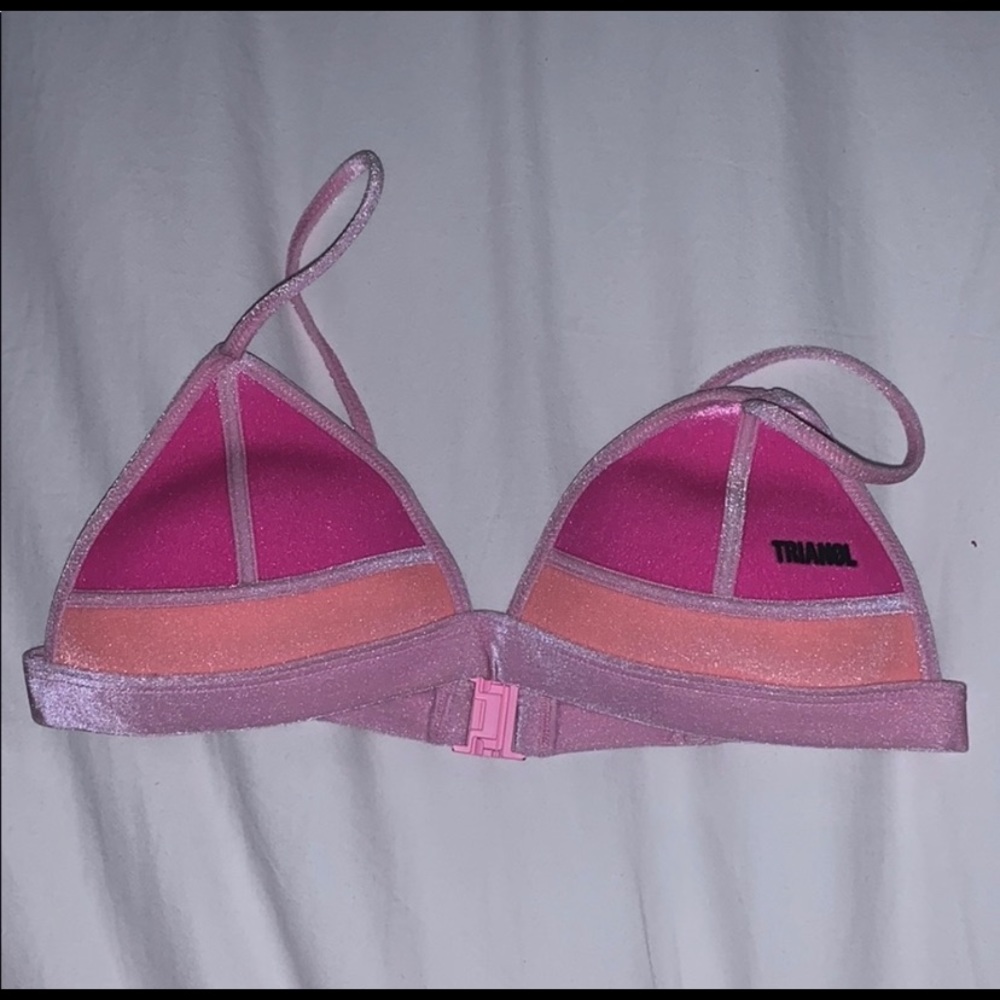 Pink and Orange Triangl Bikini